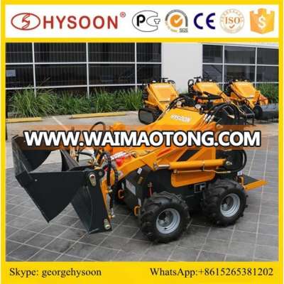 China 23HP HYSOON HY380 mini skid steer loader with accessories