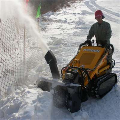 HYSOON compact skid steer loader with snow blower