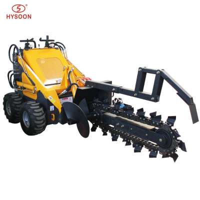 23HP Mini skid steer digging trencher